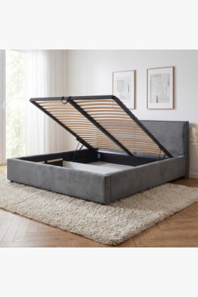 Čalúňaná posteľ Ineza 160x200 s úložným priestorom sivá